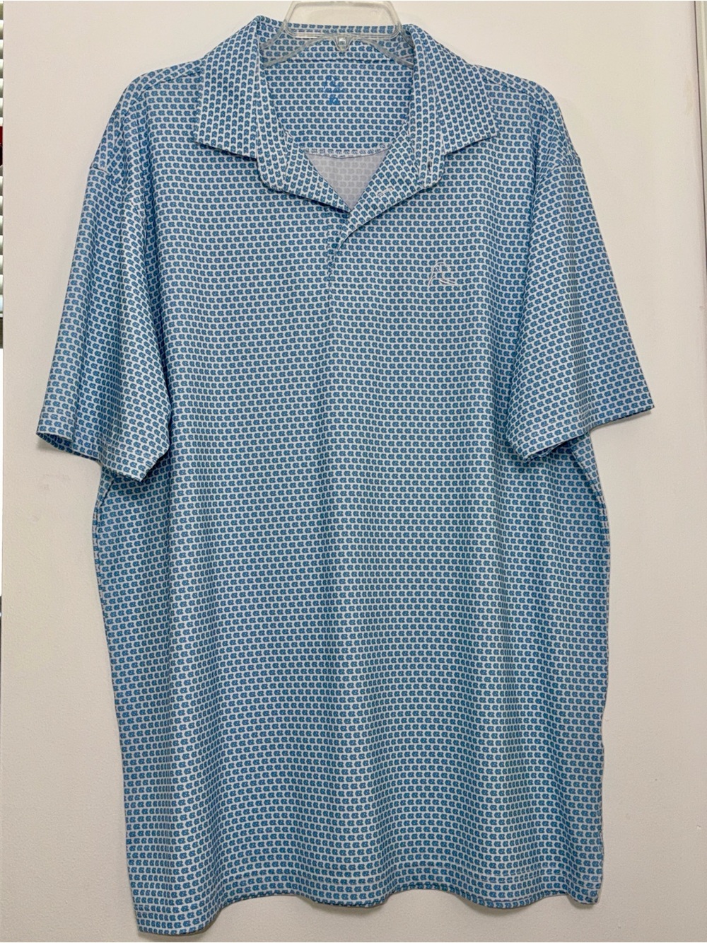 UNC Rhoback Men's XL The Tar Heel Collegiate Polo Shirt Light Blue Tar Heels